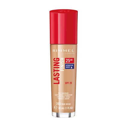 Rimmel foundation front packaging showing shade and benefits