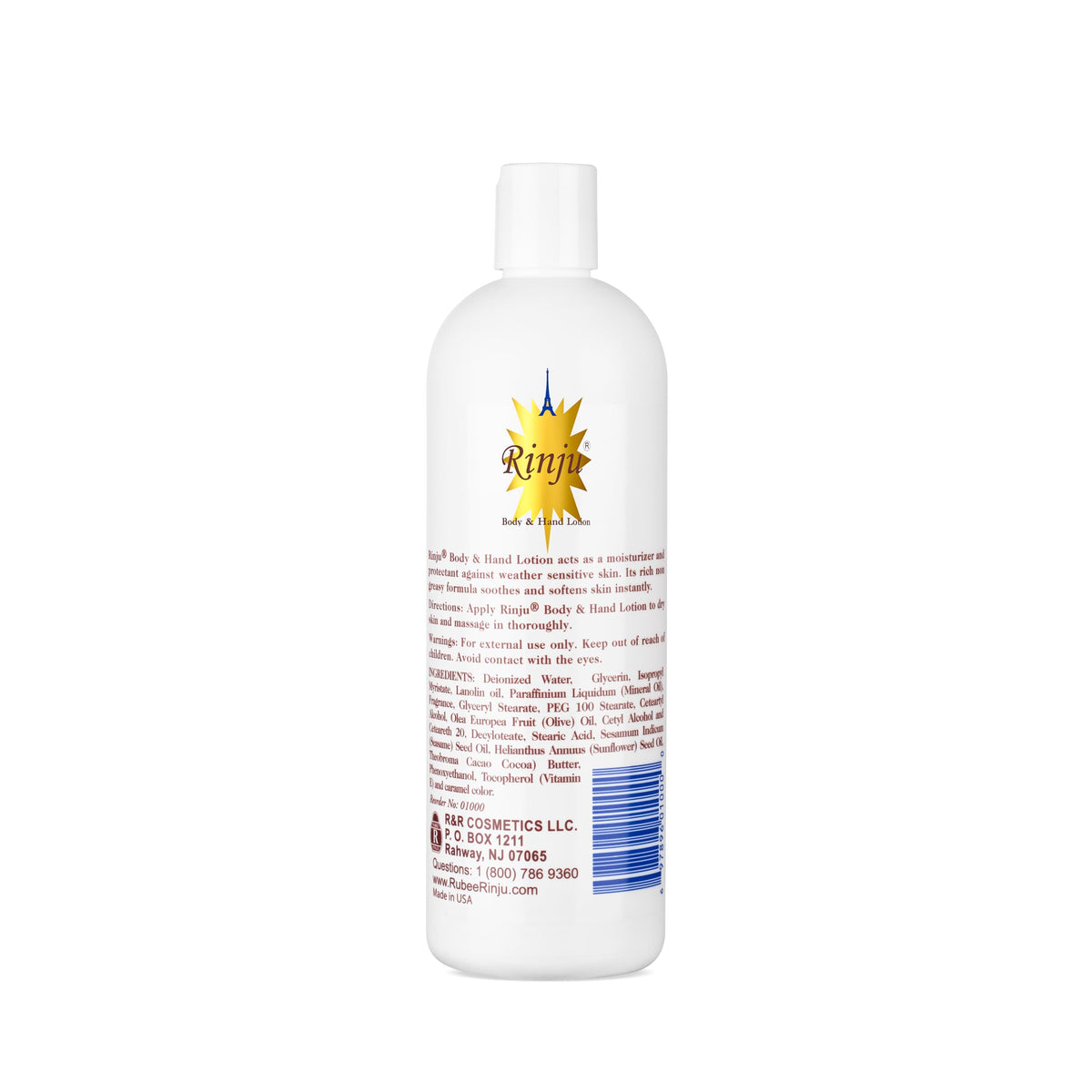 Rinju in-hand application lifestyle image showing quick absorption and soft skin