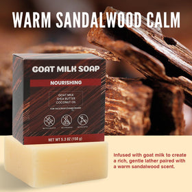 Rinse & Robust soap bar in hand conveying 5.3 oz scale and easy handling