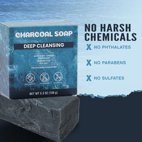 Rinse & Robust soap on bathroom shelf conveying everyday freshness