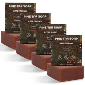 Rinse & Robust front packaging showing four bars and cedar scent benefit