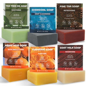Rinse & Robust bars displayed in bathroom setting suggesting everyday use
