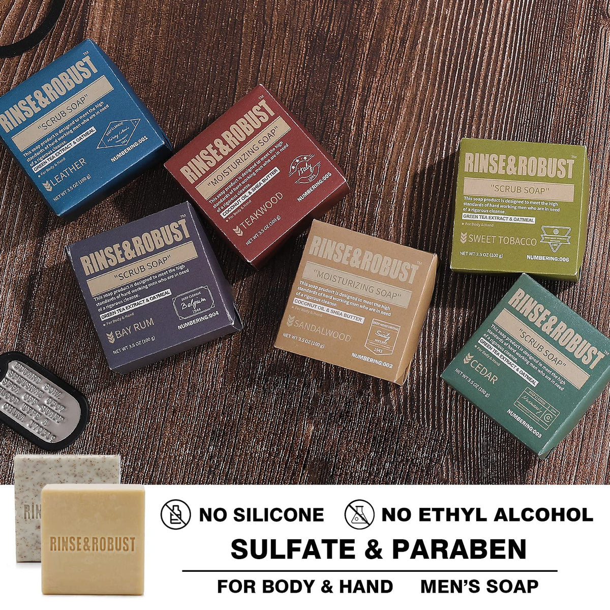 Rinse & Robust moisturizing bar lathering into foam to hydrate and soften skin after washing