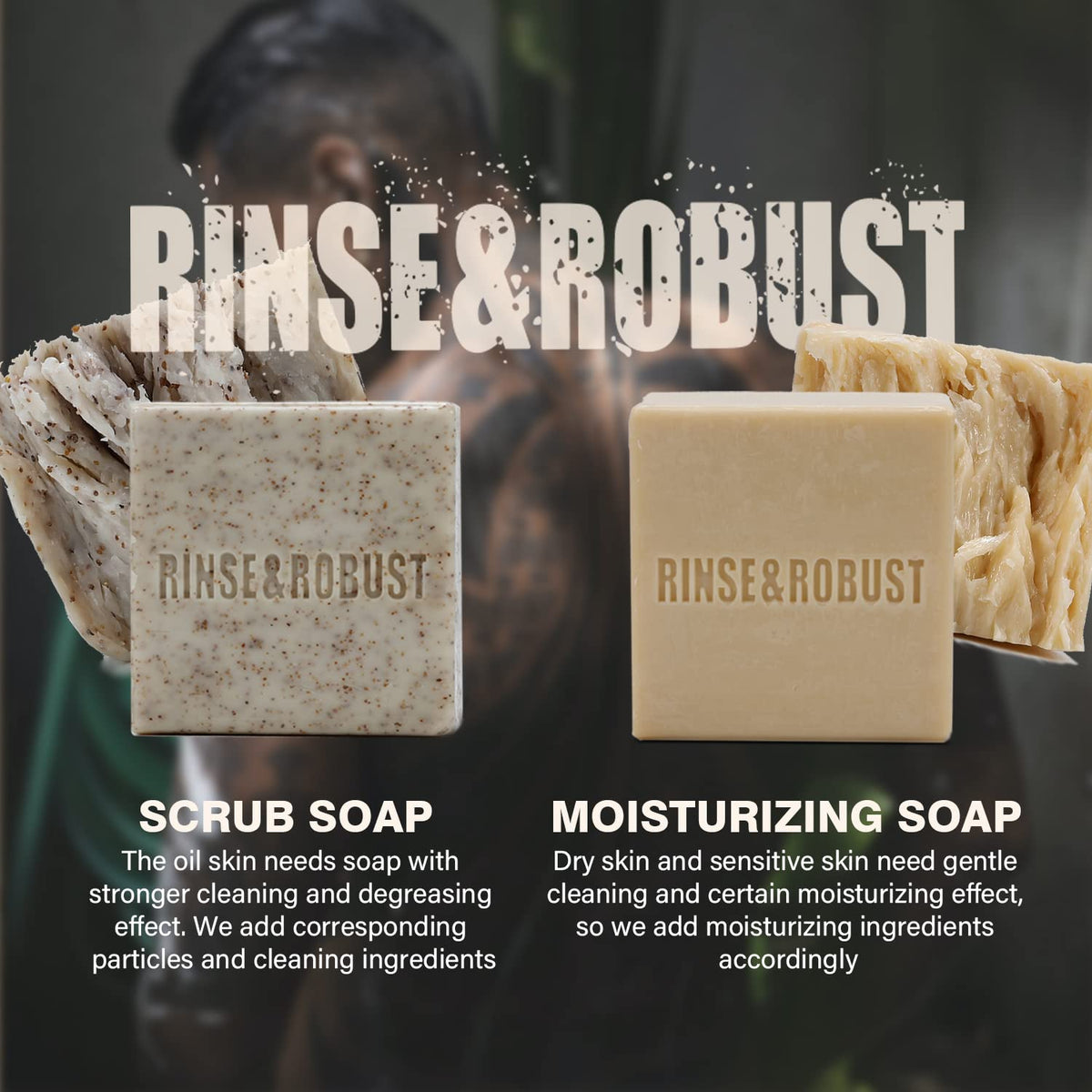 Rinse & Robust travel-ready bar inside toiletry bag illustrating convenient packing for trips