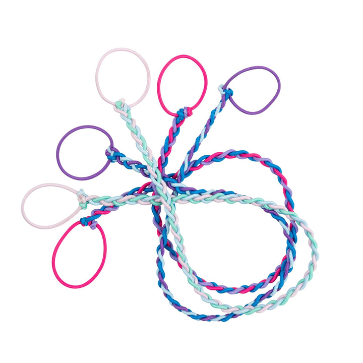 Rip Tie front packaging showing multicolor elastics and product benefits