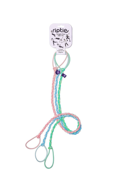 Rip Tie front packaging tropical pack showing colorful ties and brand benefit