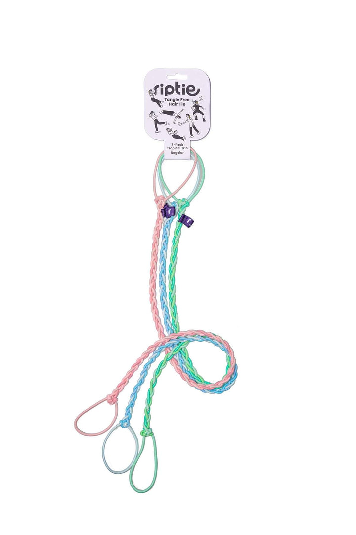 Rip Tie front packaging tropical pack showing colorful ties and brand benefit