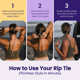 Rip Tie laid out with ruler showing 24-inch length for versatile wraps