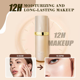 Rise Luxus in-use application on model demonstrating natural coverage