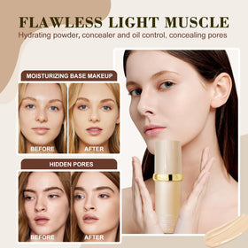 Rise Luxus texture swipe on arm displaying blendable hydrating finish