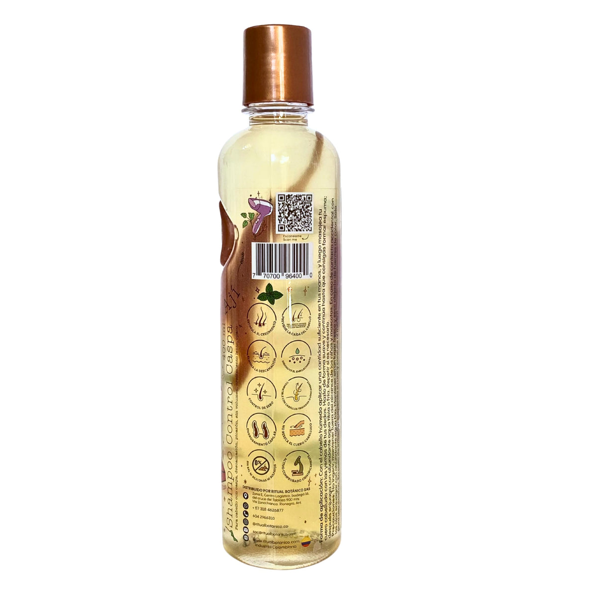 Ritual Botanico label close-up highlighting natural ingredients and claims