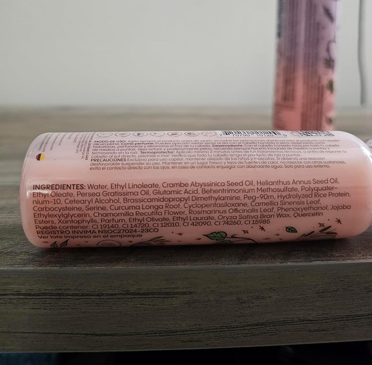 Ritual Botanico bottle in hand for scale indicating 250ml and 120ml sizes