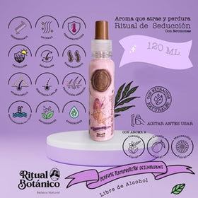 Ritual Botanico termo protector bottle detail offering heat protection