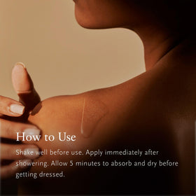 RITUALS oil on collarbone illustrating subtle luminous highlight
