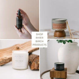 River Birch 32 fl oz next to everyday items showing refill size advantage