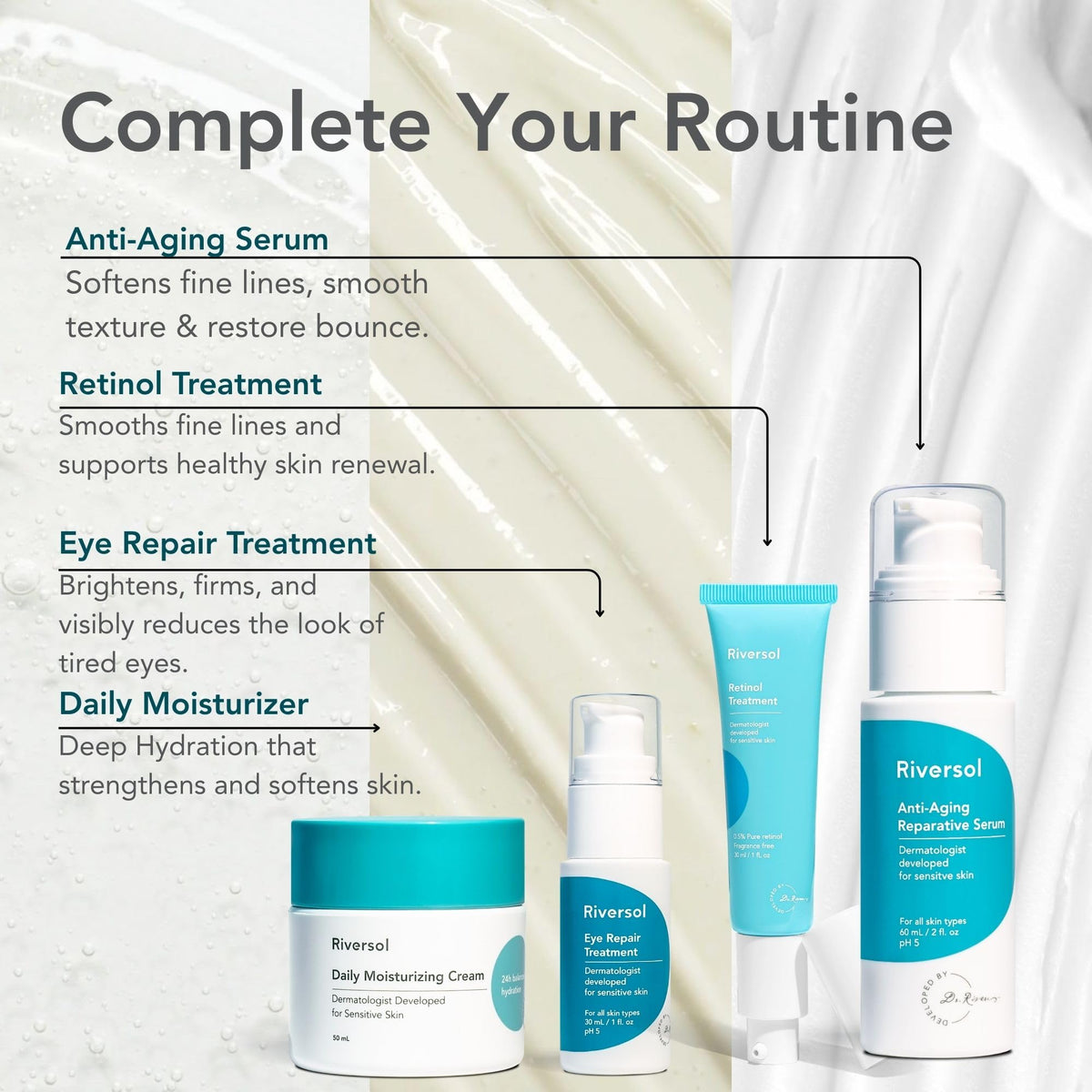 Riversol cleanser placed on bathroom counter in lifestyle scene showing daily routine benefit