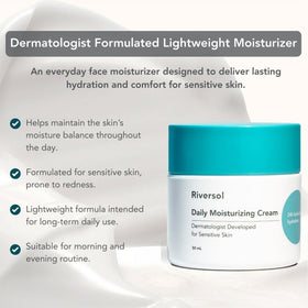 Riversol cream texture close-up demonstrating smooth spreadability