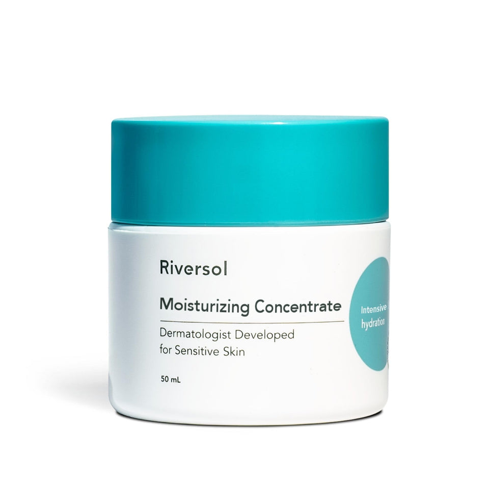 Riversol front jar showing packaging and matte finish benefits hydration