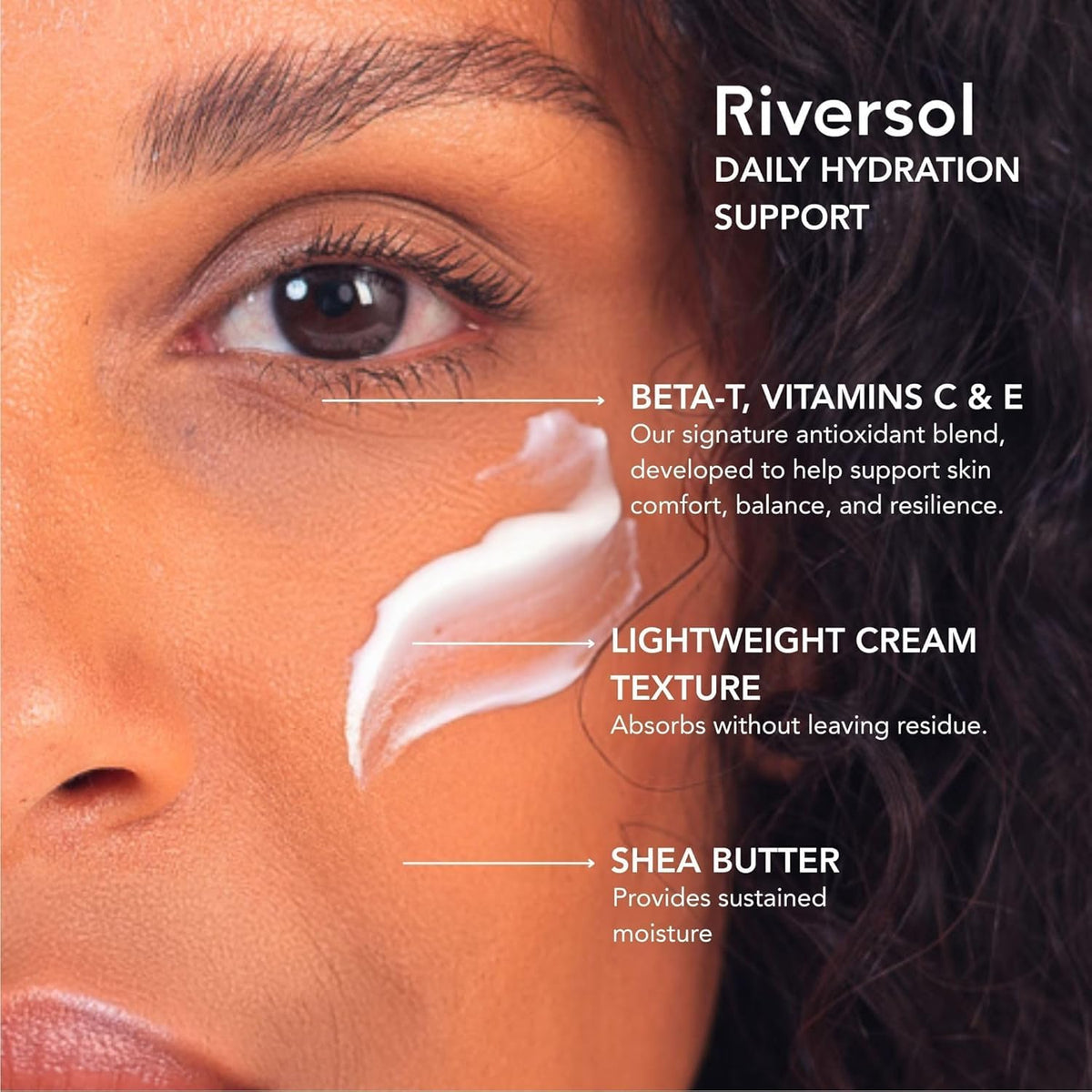 Riversol jar open label detail highlighting dermatologist-developed, fragrance-free formula