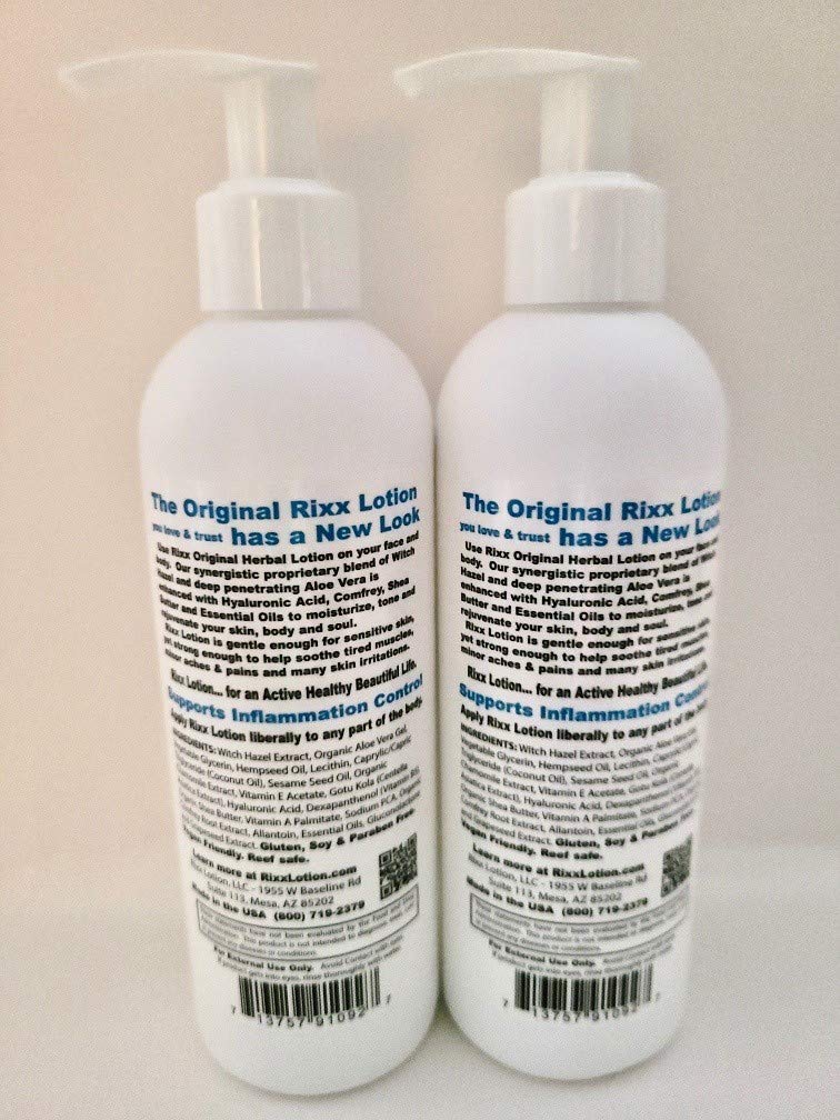 Rixx Lotion applied to hand during use highlighting Rixx moisturization and non-greasy finish