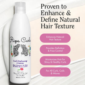 Rizos Curls before and after showing reduced frizz and shine