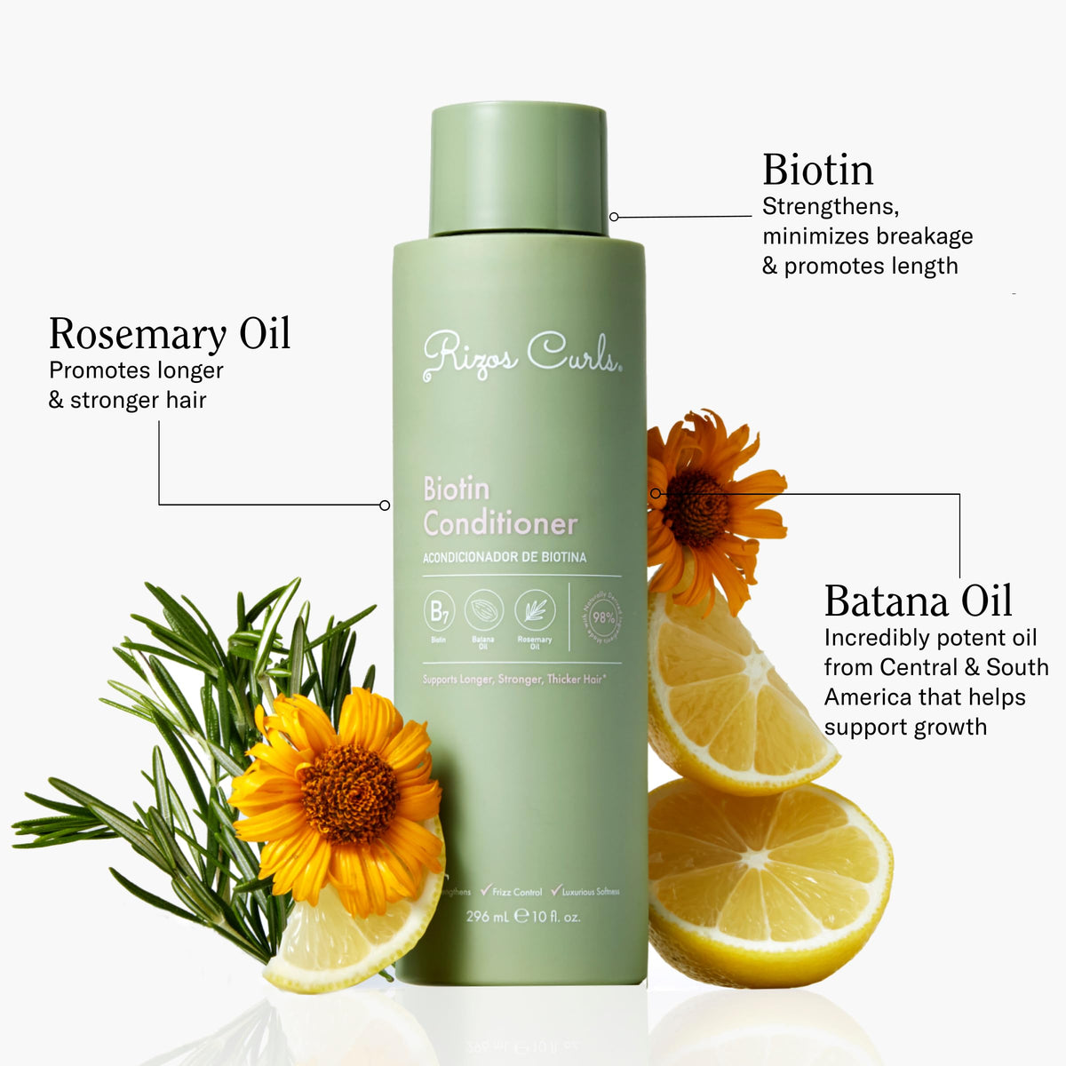 Rizos Curls back label ingredient list and product claims