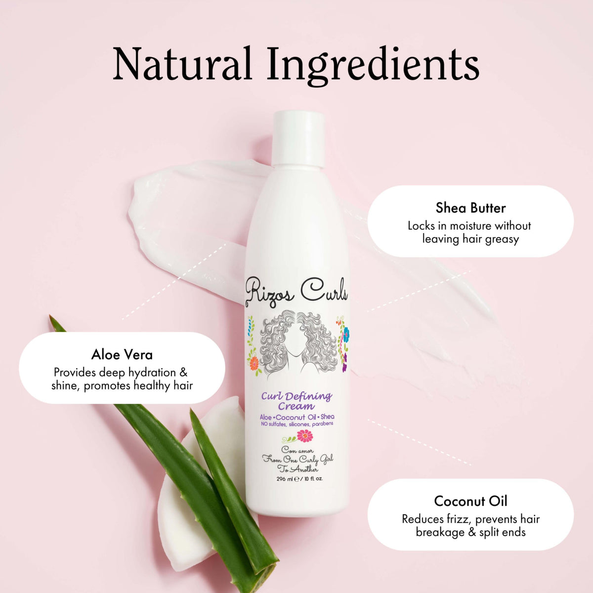 Rizos Curls bundle staged on bathroom shelf conveying organized curl care