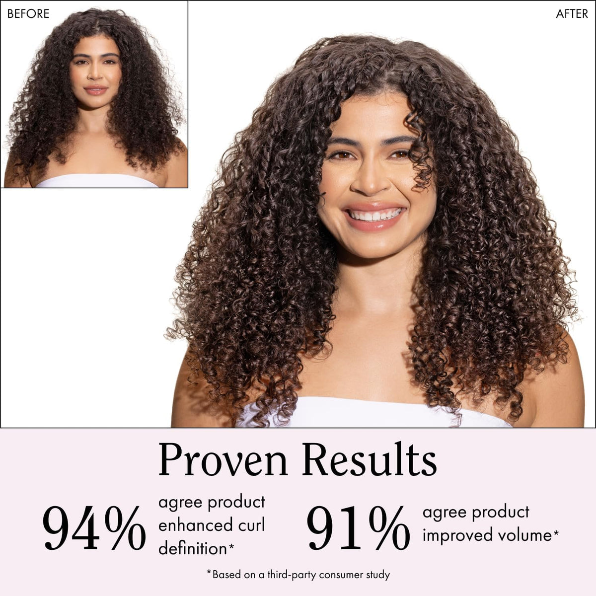 Rizos Curls cream being applied to damp hair for definition