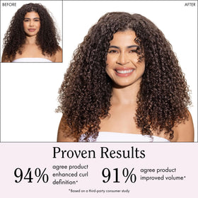 Rizos Curls cream being applied to damp hair for definition