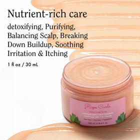 Rizos Curls close-up of scrub texture showing gentle exfoliant benefits