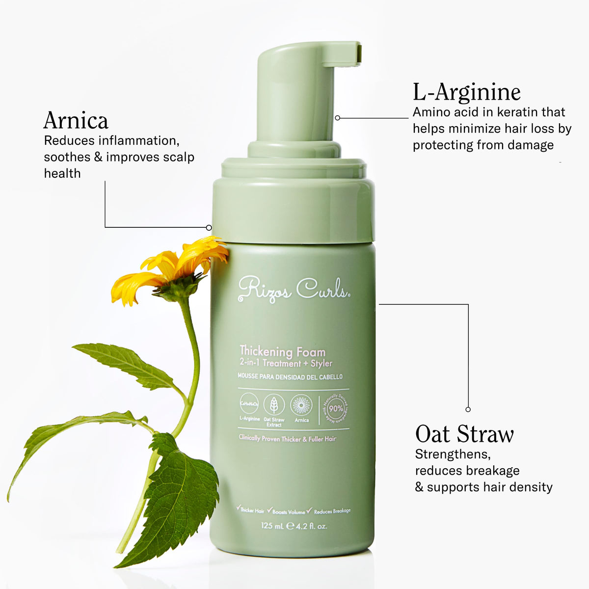 Rizos Curls foam texture dispensed to show lightweight consistency