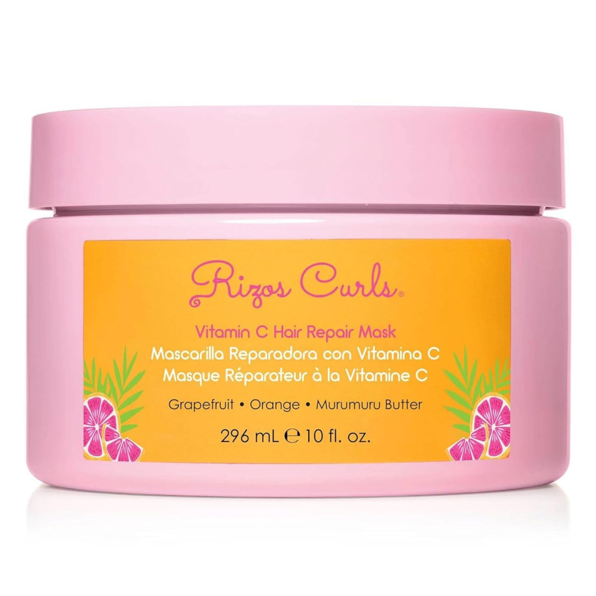 Rizos Curls front jar 10 oz showing packaging and product benefit