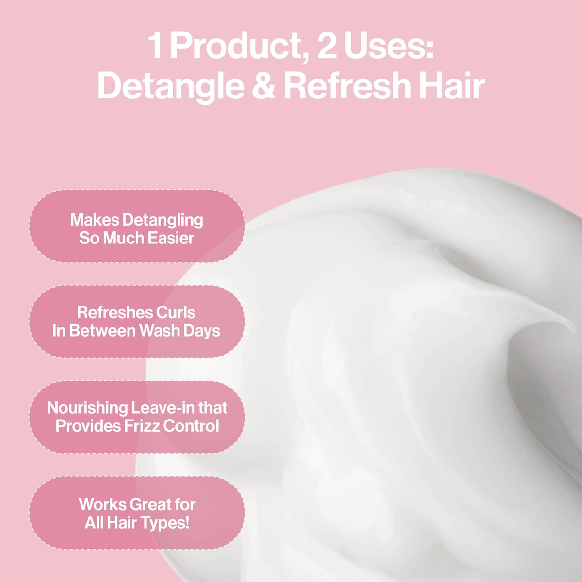 Rizos Curls being sprayed on curls to refresh definition and reduce frizz
