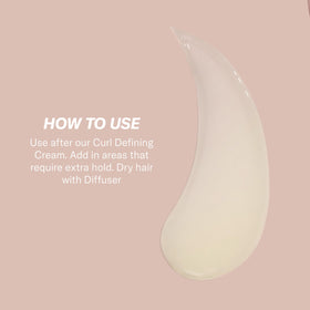 Rizos Curls ingredients label with aloe vera and flaxseed benefits