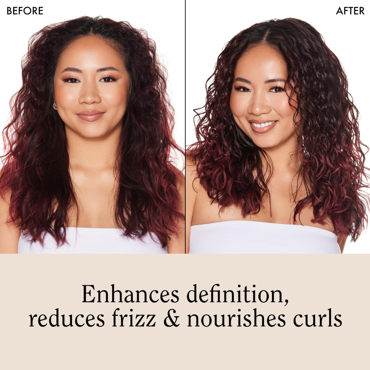 Rizos Curls kit layout flatlay displaying cream, gel, and spray for routine