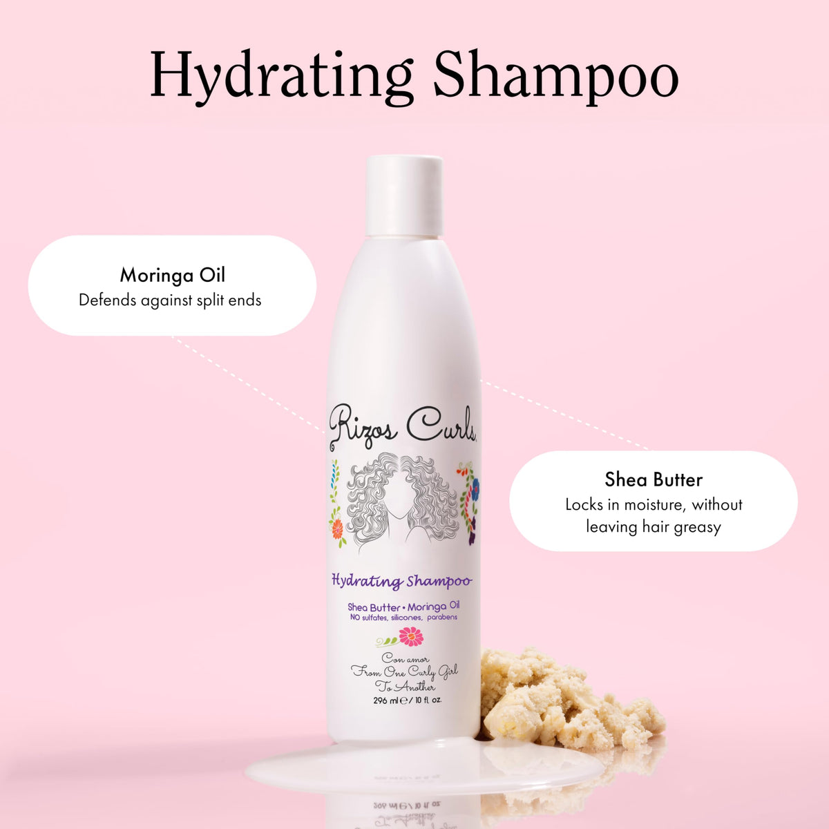 Rizos Curls styling cream dispense detail showing smooth formula for definition