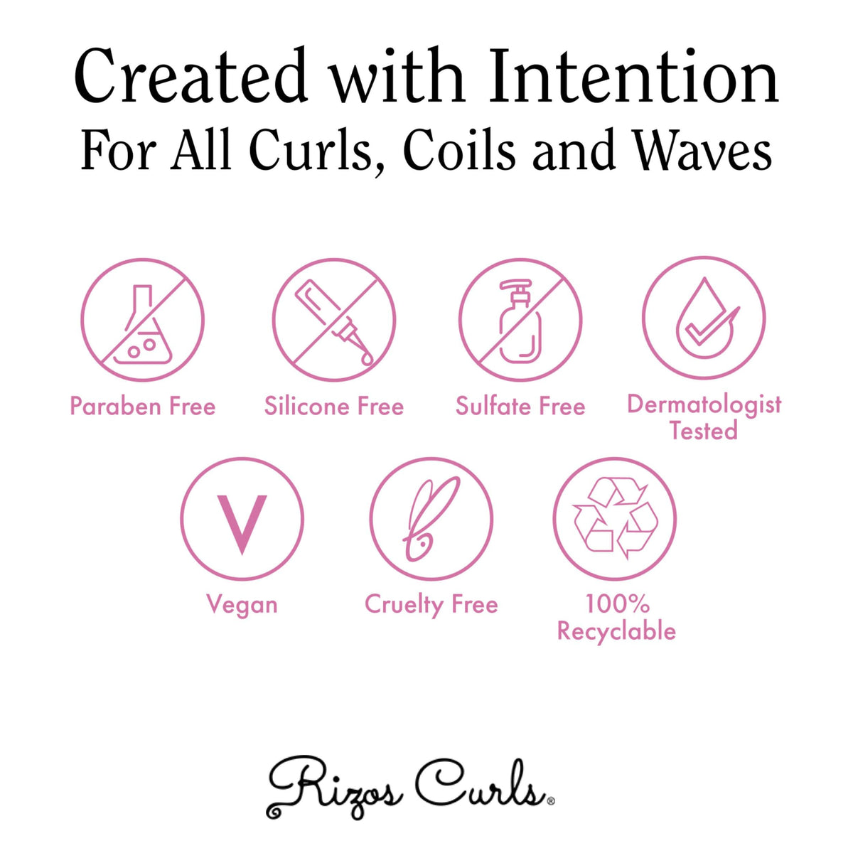Rizos Curls close-up of moisturized defined curls showing reduced frizz and shine