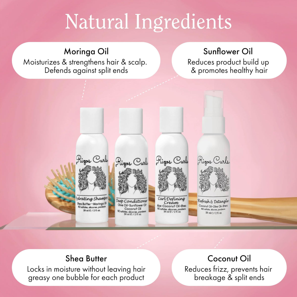Rizos Curls cream texture in hand showing non-crunchy definition benefit