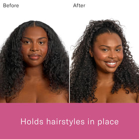 Rizos Curls applied to hairline smoothing edges for neat style