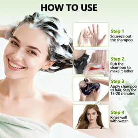 RKQNIER shampoo foam texture demonstrating gentle, even coverage
