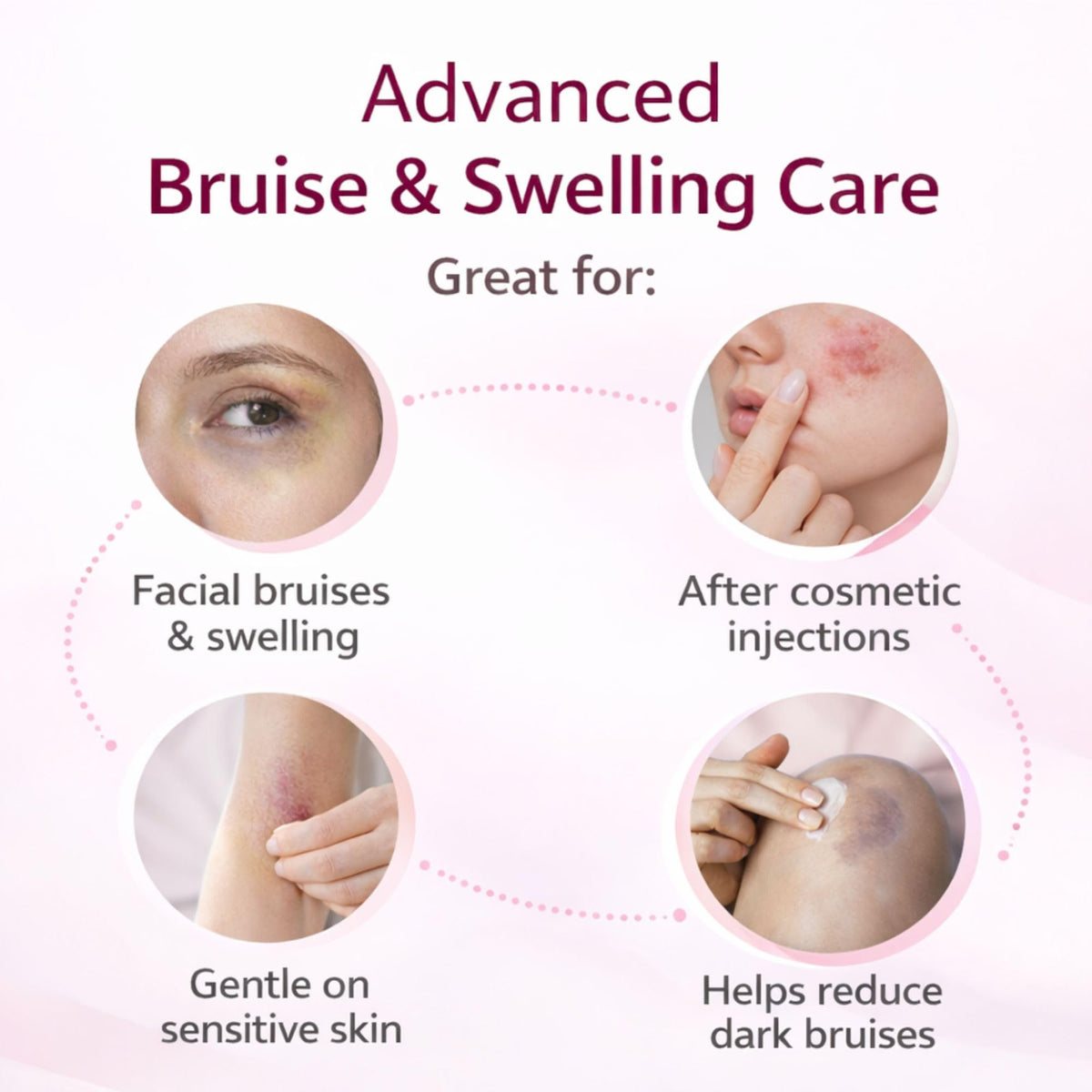 RMCYDS application on hands and arms demonstrating gentle absorption benefit