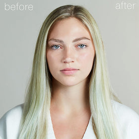 RMS Beauty before-and-after brows demonstrating fuller, defined appearance