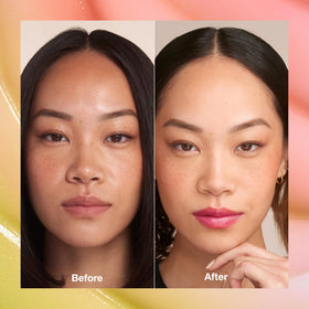 RMS Beauty creamy gloss texture swipe showing dewy finish and hydration