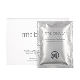 RMS Beauty front packaging showing sealed travel-ready wipes and benefit of freshness