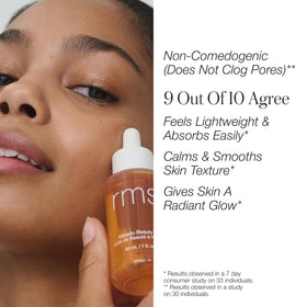 RMS Beauty label detail showing ingredient list and clean formulation reassurance