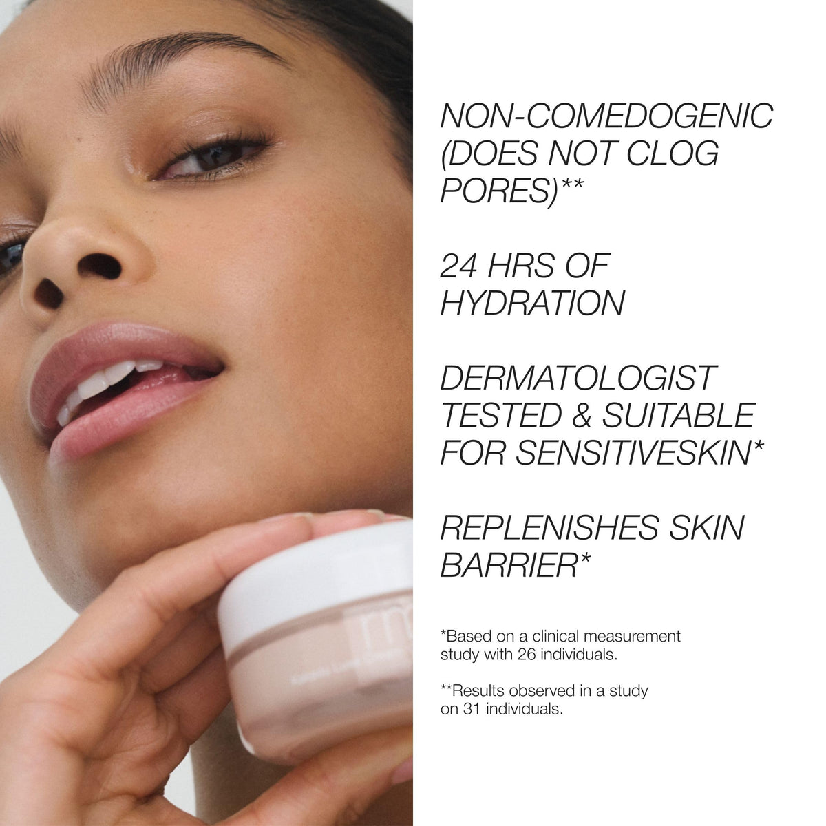 RMS Beauty Kakadu Luxe Cream held in hand to show jar size and scale