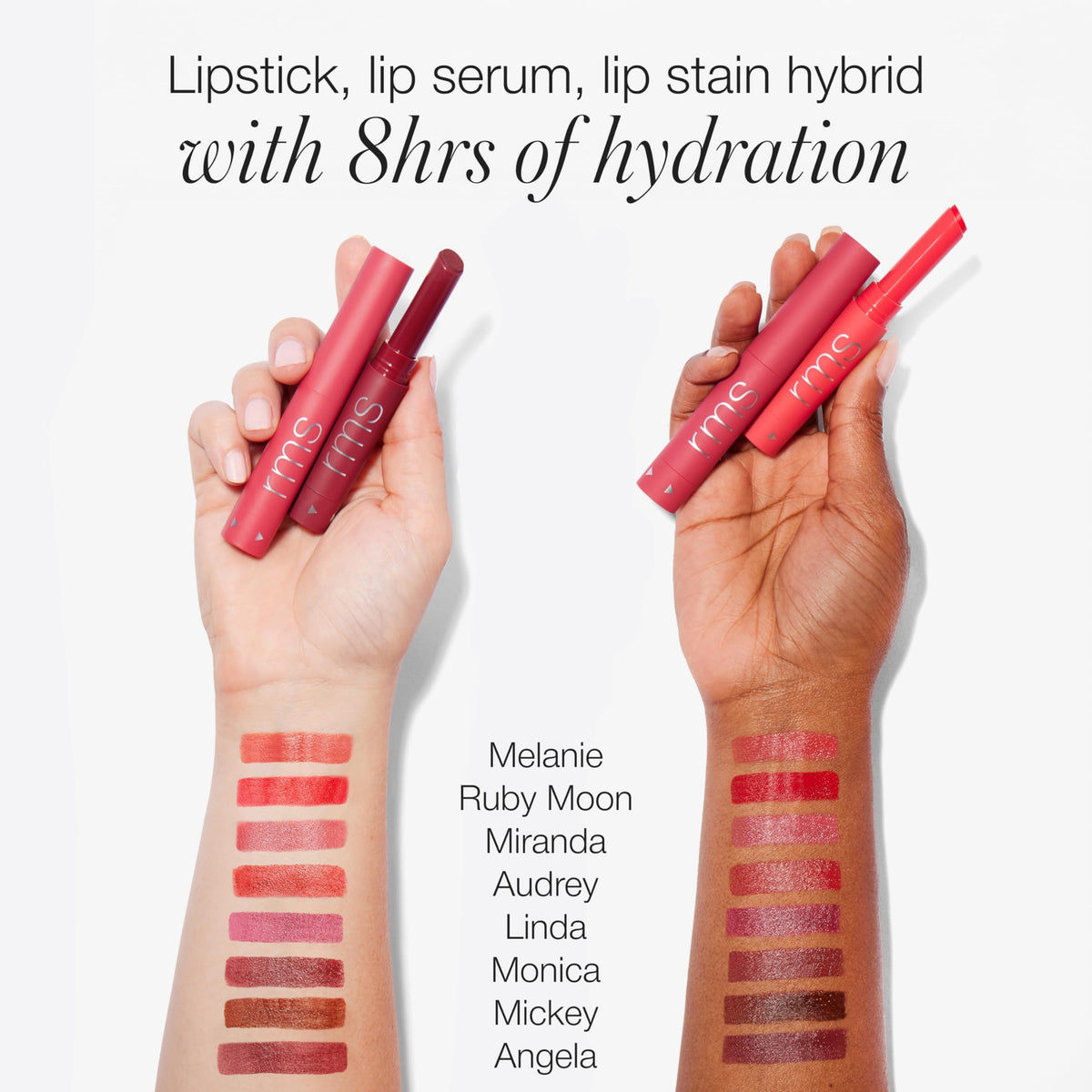 RMS Beauty lipstick bullet close-up highlighting smooth tip for precise application