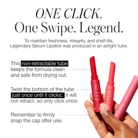 RMS Beauty texture swipe showing creamy serum finish and hydrating benefit