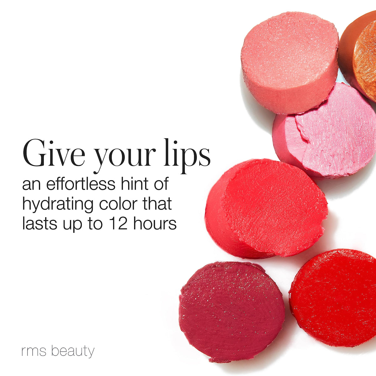 RMS Beauty on model smile demonstrating subtle color and hydrated-looking lips