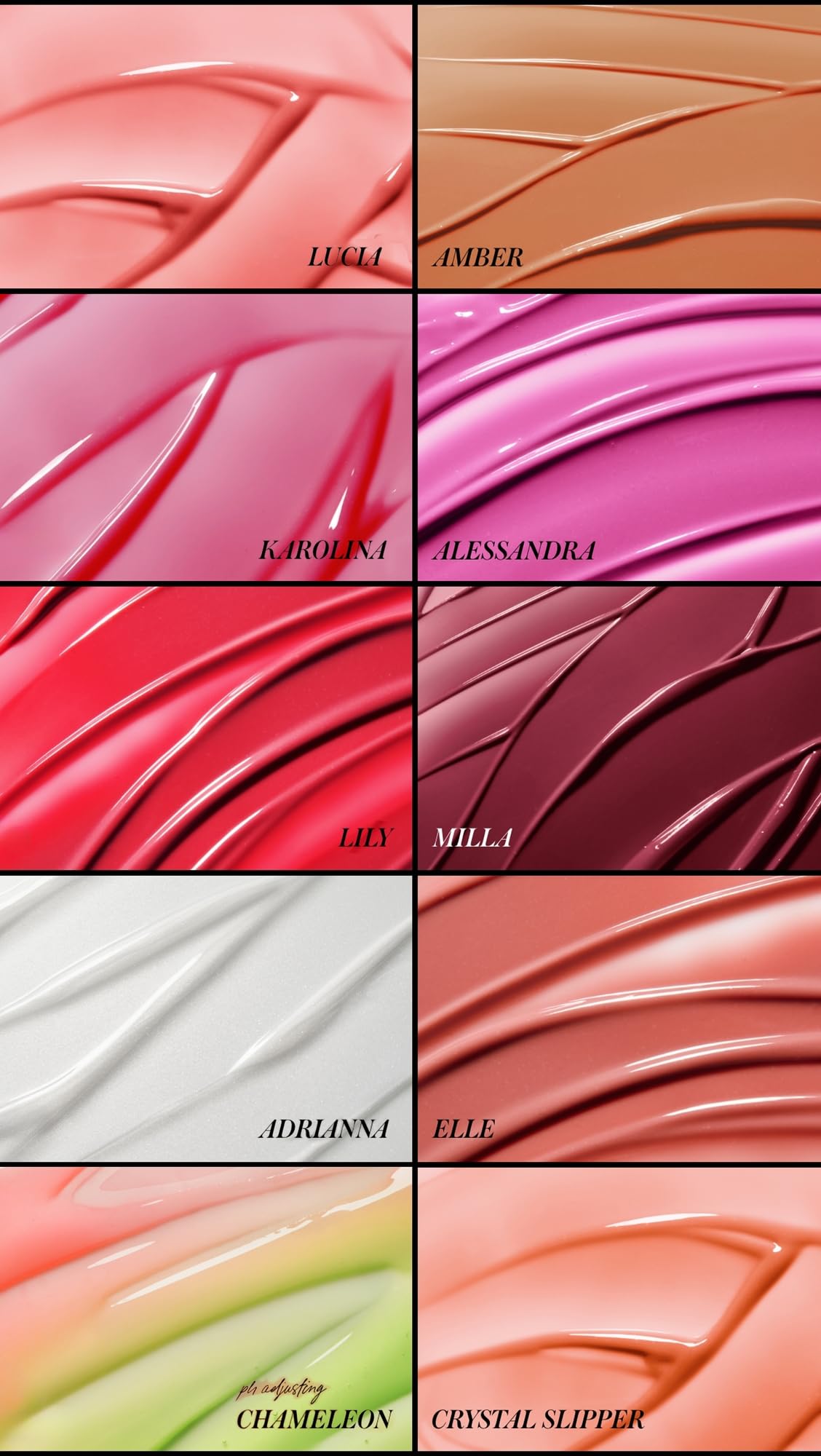 RMS Beauty lip oil layered over lipstick to boost shine and moisture